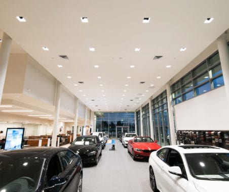 interior lighting project for retail