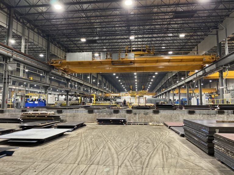Steel manufacturing after lighting LED retrofit