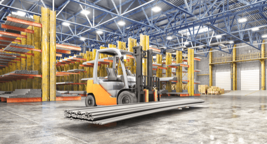 A warehouse space benefitting from a lighting design created with the help of a comprehensive energy audit