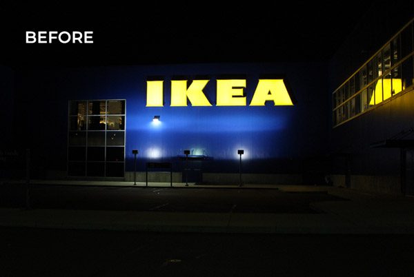 IKEA LED Retrofit Before Image