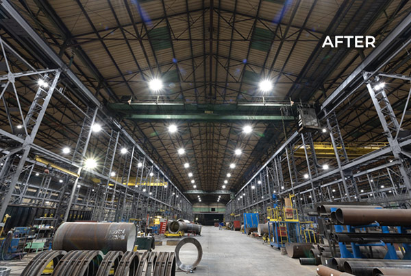 NW Pipe - Industrial LED Retrofit - After image
