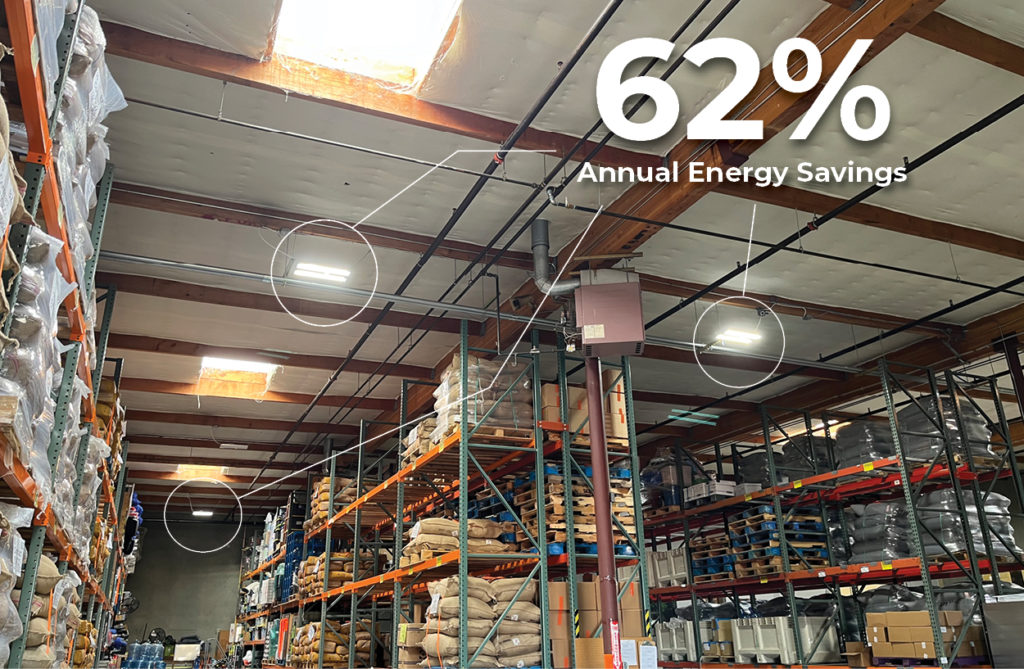Warehouse LED Retrofit for Nossa Familia Coffee