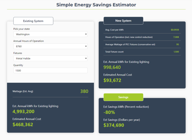 PEC Energy Savings Calculator - Preview Image